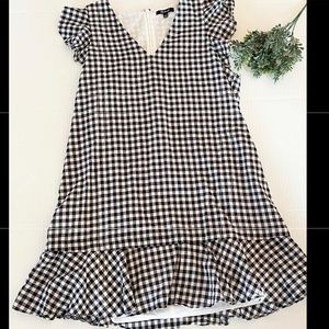 Madewell gingham flutter sleeve dress